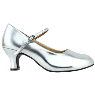 拉丁舞鞋女中跟高跟软底摩登维族银色跳舞广场新疆银跟舞蹈鞋鞋子