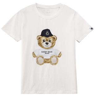 DANNYBEAR清爽常规轻奢小熊短袖男女款情侣T恤DJY5885001-1
