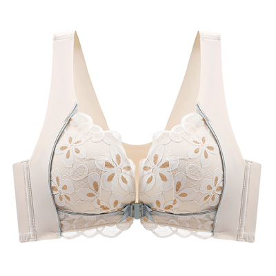 夏季小胸聚拢无钢圈前扣文胸套装