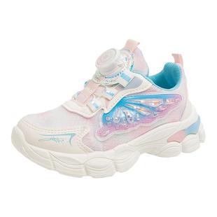 蝶舞运动鞋女童鞋儿童软底超轻便减震网面透气跑步鞋子2025新款秋