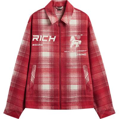 李宁翻领男女同款刺绣休闲外套