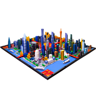 全球微缩模型城市指尖之城趣玩上海中心迪拜北京DIY拼搭