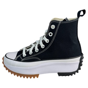 匡威Run Star Hike男女黑白高帮流星厚底增高休闲帆布鞋166800c