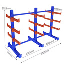 九实悬臂式 货架重型钢管铝材五金管材板材棒料圆管型材仓库托臂架