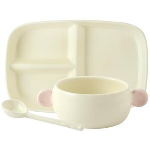 川岛屋早餐分格盘一人食餐具摆盘儿童餐盘高颜值陶瓷分食分餐盘子