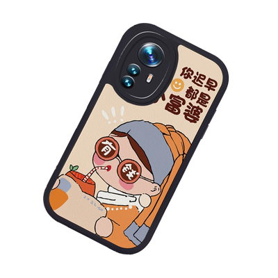 硅胶卡通皮纹富婆手机壳