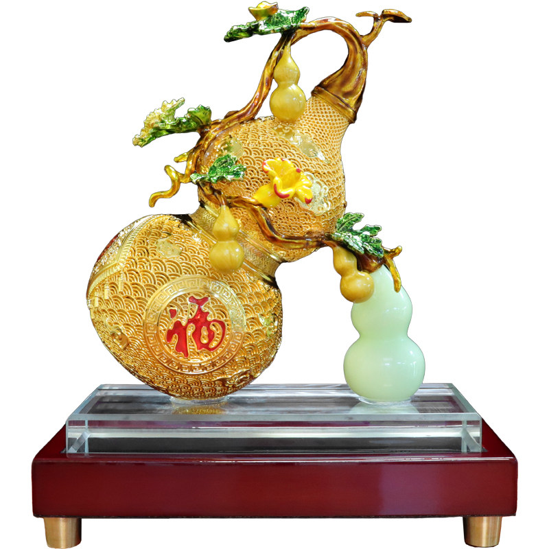 黄铜花丝葫芦摆件招财福禄