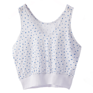 女士中老年汗衫纯棉老太太背心式胸罩妈妈内衣夏季薄款老人背心女