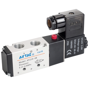 亚德客AIRTAC电磁阀4V210-08 4V210-06 4V21008B/A二位五通单线圈