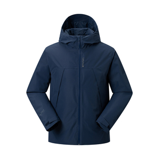 LAFUMA乐飞叶户外秋冬保暖连帽冲锋衣羽绒服男士休闲防风防水外套