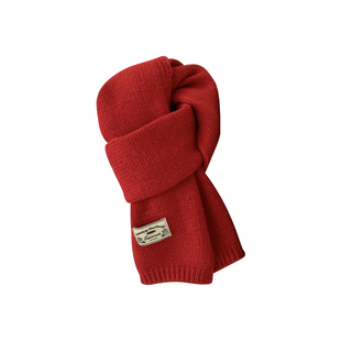 韩国东大门针织围巾女冬季显白绿色可爱短款毛线围脖男情侣款学生