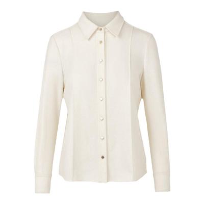 朗姿纯羊毛通勤休闲衬衫通勤