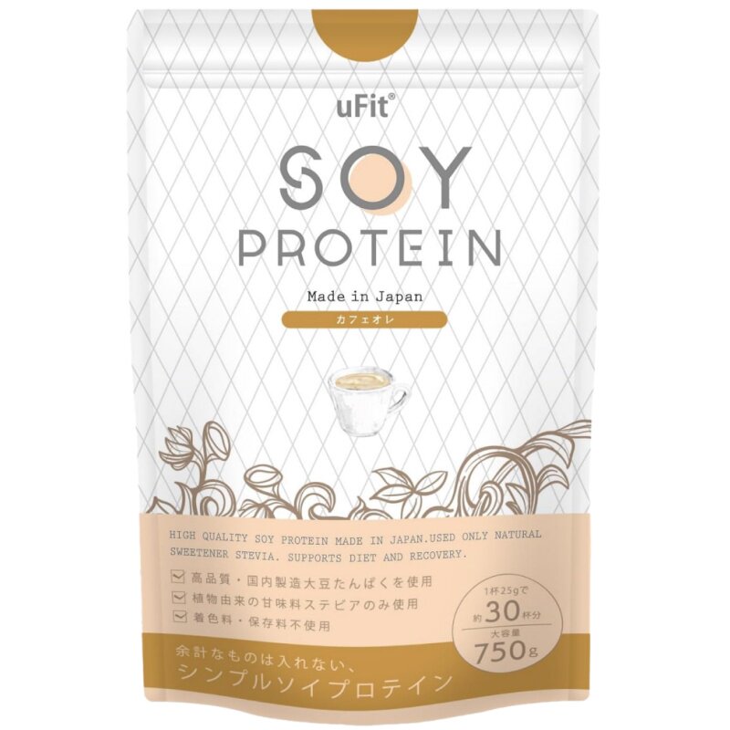 日本uFit高纯度大豆植物蛋白粉750g易溶解健身运动中老年日常营养