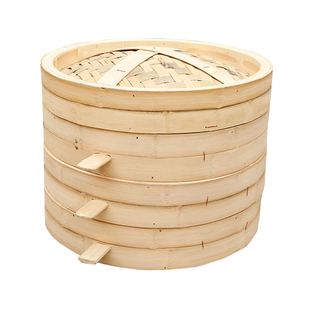 竹蒸盈带扶手全竹蒸笼屉 商用大号把手竹蒸笼 馒头包子铺蒸笼蒸架