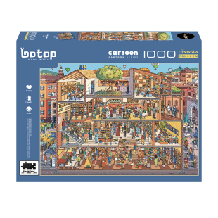 botop书屋1000片 黑卡丝绒肤感片益智减压成人拼图墙壁画挂画潮玩
