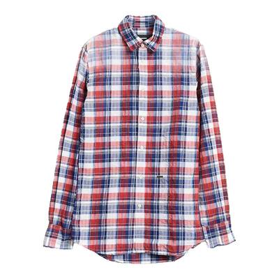 D Squared男士春夏拼色格纹休闲棉质衬衫 银泰百货 301596