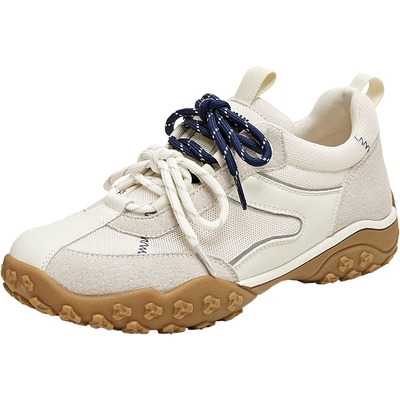 天美意2025新款厚底休闲运动户外百搭复古女德训鞋KG097BM5