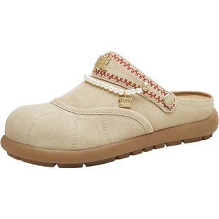 天美意玩具总动员联名胡迪沙发勃肯软底包头半拖鞋女秋新款凉拖鞋