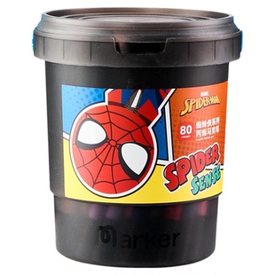 迪士尼儿童丙烯马克笔套装男女孩80色桶装涂鸦笔画画笔小学生专用卡通绘画工具幼儿园宝宝初学者120色水彩笔