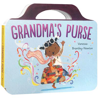 便携手提 英文原版绘本 Grandma's Purse 奶奶的钱包 低幼儿童英语启蒙手提异形纸板书撕不烂早教 母亲节礼物温馨亲情故事图画书