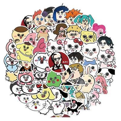 AI角色搞笑邦邦化角色防水贴纸