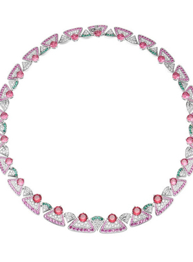 高级感轻奢红宝石颈链choker短款锁骨链新娘晚礼服主婚纱项链大气