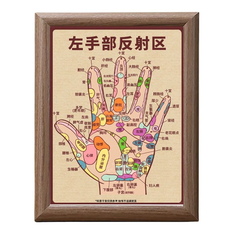 中医手部穴位反射图经络相框摆件