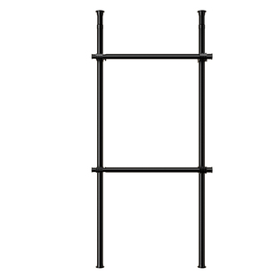 顶天立地置物架挂晾衣到顶开放式衣帽间架子包组装杆金属衣柜落地