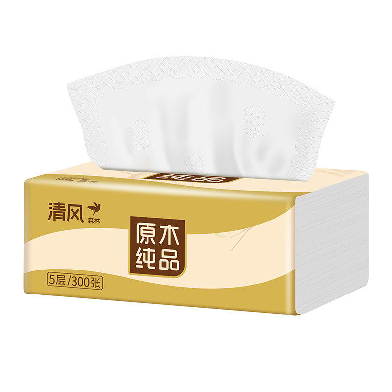 满2单发货清风森林5层抽纸300张