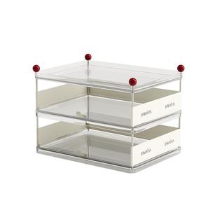 桌面置物架办公桌文件资料A4纸收纳架学生书桌多层课本试卷分类整理架办公室创意抽拉架