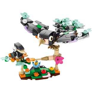 乐乐兄弟儿童益智拼装积木鸟动物类小颗粒男孩子玩具拼图模型礼物