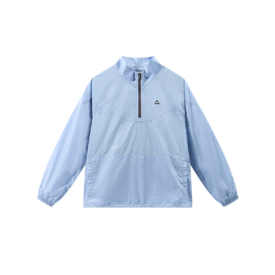 敲开心半拉链防风防晒轻量卫衣