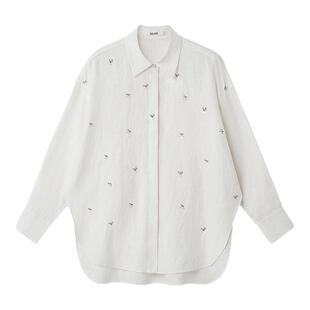 【欧洲诺曼底亚麻】Laurel劳芮26夏新款星河钉钻衬衫LWL372C04500