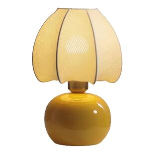 床头装饰法式奶油风可爱温馨粟子设计师复古日式简约卧室氛围台灯