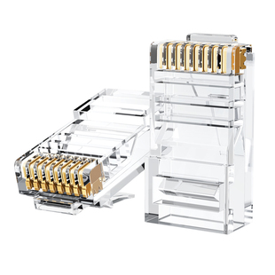 蓝叶 高品质RJ11 2芯4芯电话水晶头6P4C电话线水晶头 100颗 包邮