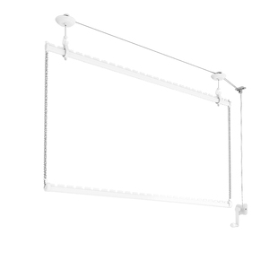 阳台侧装晾衣架手摇家用手动升降双层小户型侧边侧挂式固定晾衣杆