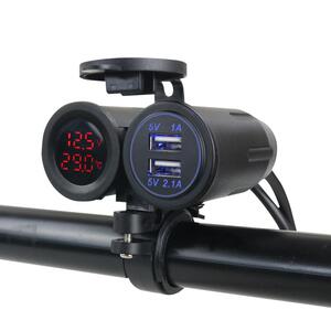 摩托车usb充电防水电动车行车记录仪1A车把龙头改装充电器12v-90v