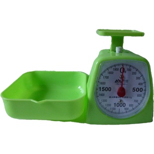 香山商用餐饮厨房机械称方度托盘弹簧计量食物烘焙小型秤1Kg2公斤