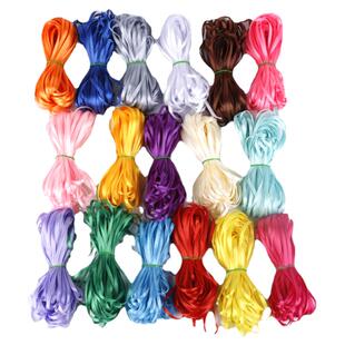 25码/包单面色丁缎带丝绸带手工自制耳环吊坠diy手工发夹头发饰品
