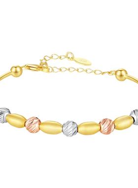 adhora双色扁珠手镯女小众设计感手链