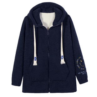 初高中学生少女冬装加厚羊羔毛绒外套休闲棉服大童女孩秋冬季带帽