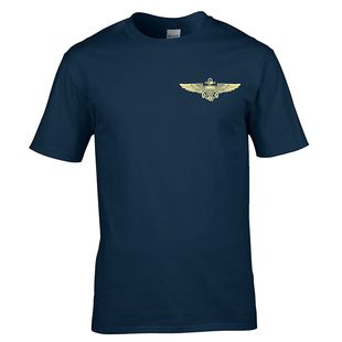 【莒墨堂】菲力猫felix海军VA31中队潮流军事复古短袖t恤藏青圆领