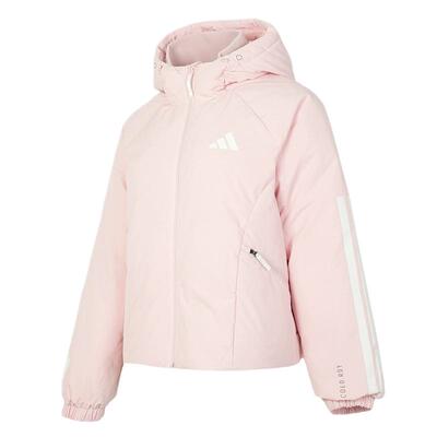 adidas阿迪达斯羽绒服女装粉色短款厚外套25冬季新款运动服JG5921