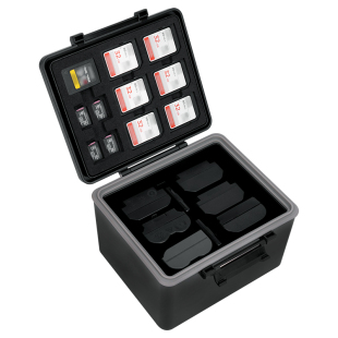 JJC 相机电池盒 适用佳能索尼富士尼康LP-E6 EN-EL15C NP-W235 FZ100单反 收纳保护 内存卡SD卡 TF卡储存卡包