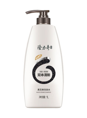 隆力奇黑芝麻洗发水家庭装