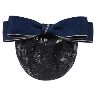 头花女职业护士发网空姐邮政银行上班盘头发细网兜简约蝴蝶结新款