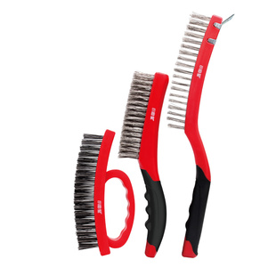 钢丝刷工业带柄除锈铁丝刷子铜丝刷厨房烧烤清洁小刚刷不锈钢铁刷