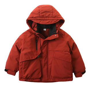 男童加厚棉袄保暖棉衣2026冬季棉服儿童连帽冲锋衣中大童棉衣7250