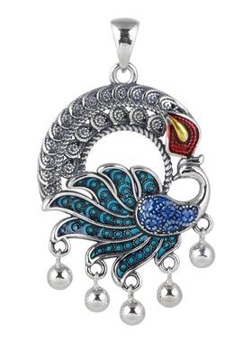 珐琅彩吊坠耳饰凤凰流苏女士套装