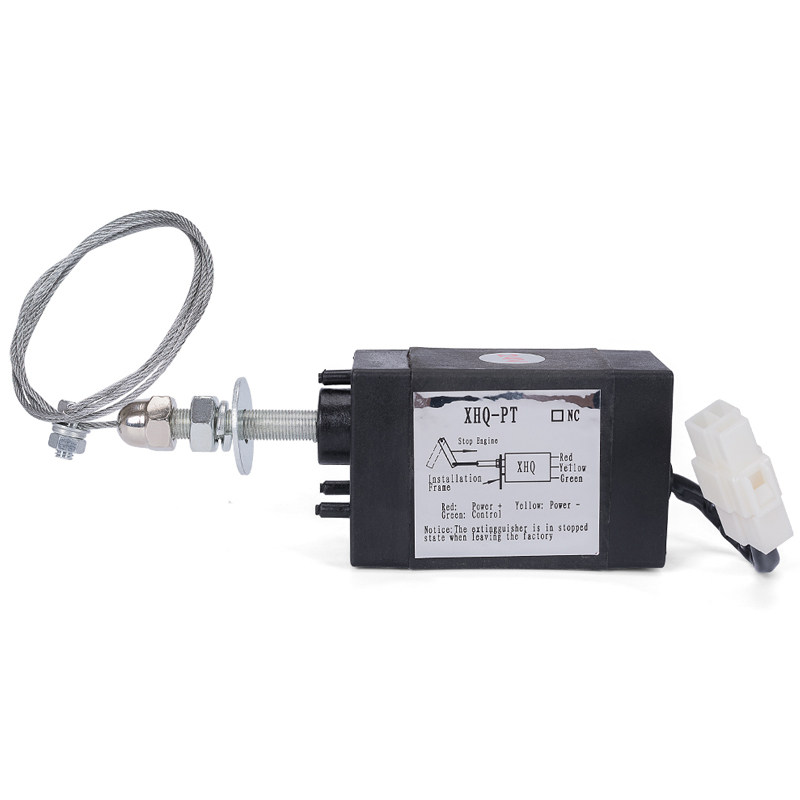 12v24v柴油机电子熄火器控制断油车用船用发电改装停机油门开关阀